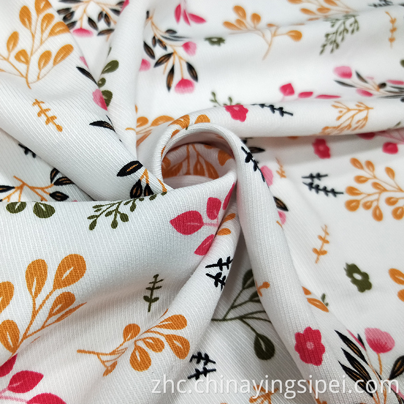 出售小花印刷中等重量100％人造丝织物斜纹圣诞节面料100％人造丝